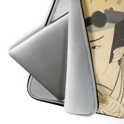 Laptop Sleeve | Shunkōsai Hokushū: "The Actor Asao Gakujūrō I (previously Yūjirō I) as Mashiba Hisatsugu" Premium Print Laptop Sleeve
